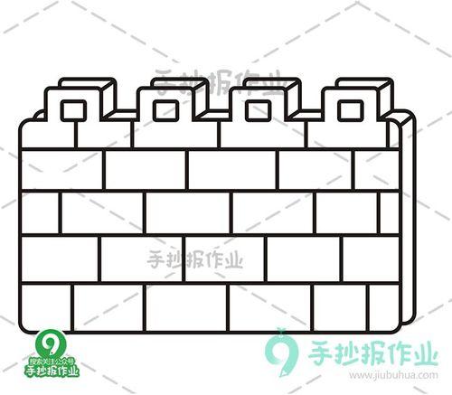 古城墙简笔画小学