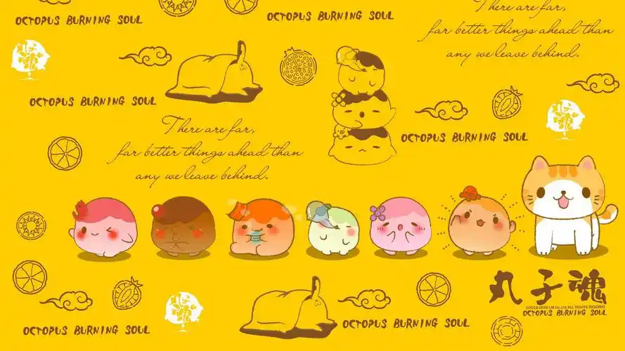 丸子魂中国风水果卡通宽屏壁纸壁纸图片