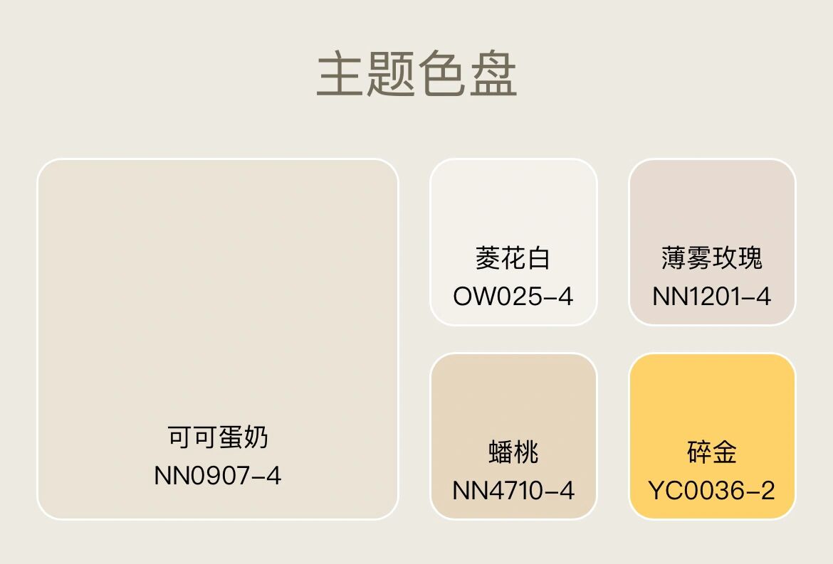 今日色号推荐:立邦菱花白ow025-4 奶油色系,适合全屋通刷,不管室内明