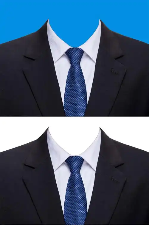 西装领带证件照素材