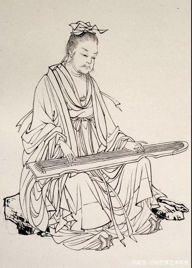 蔡岚的人物白描作品欣赏