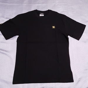chanel香奈儿t恤男短袖黑色xl码闲置正品,成色95新