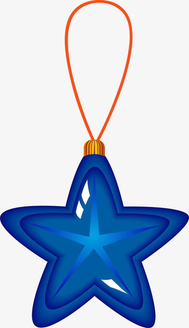 圣诞节蓝色星星挂饰