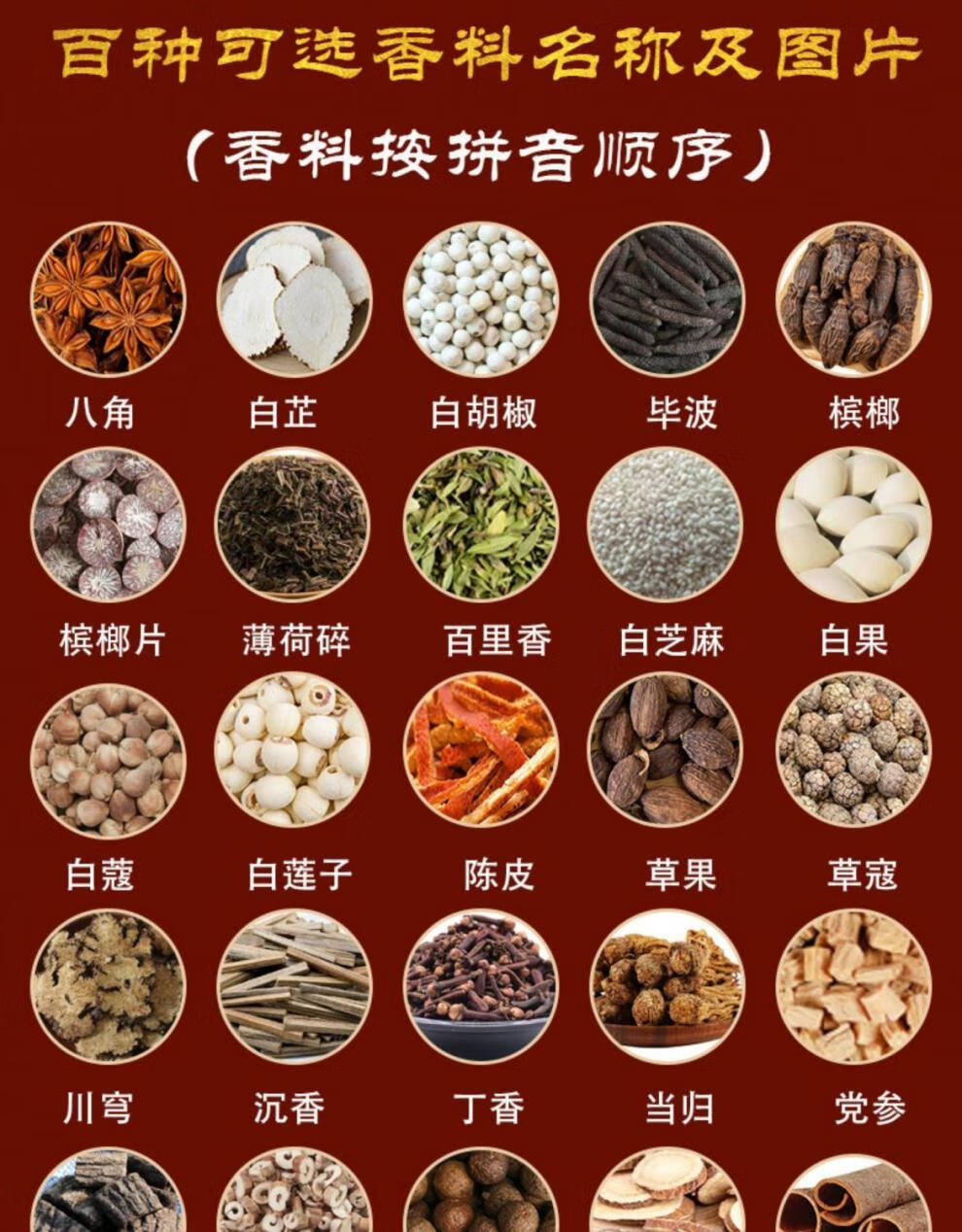 味私情大料香料调料调味卤料大全散装组合自选八角花椒白寇肉蔻香叶