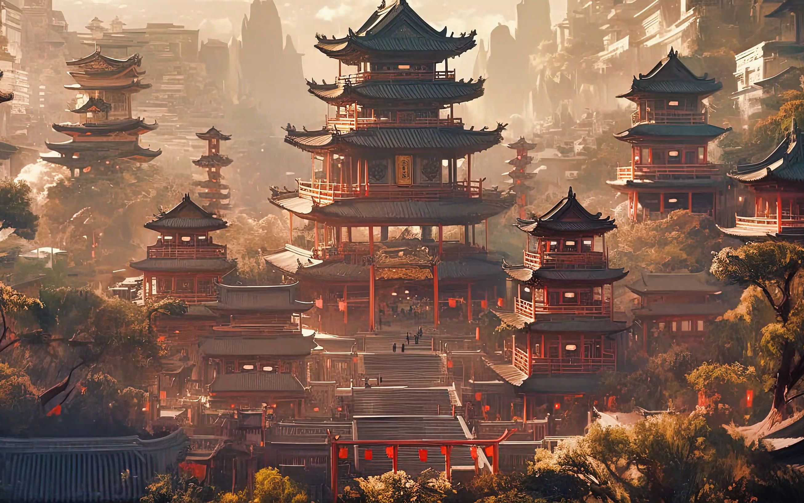 ai世界观插画227期——盛世长安