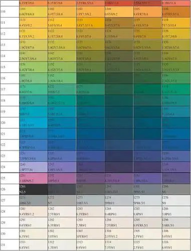 中国建筑色卡编号