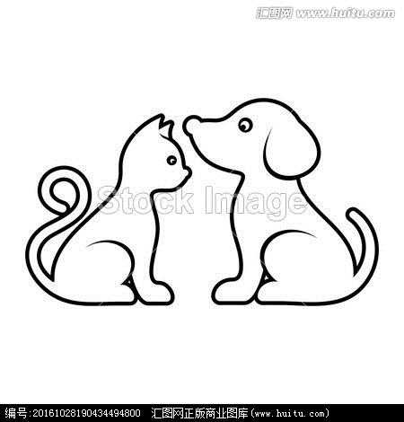 简笔画 可爱简单的猫和狗的简笔画教程图狗简笔画大搜索猫咪和狗的