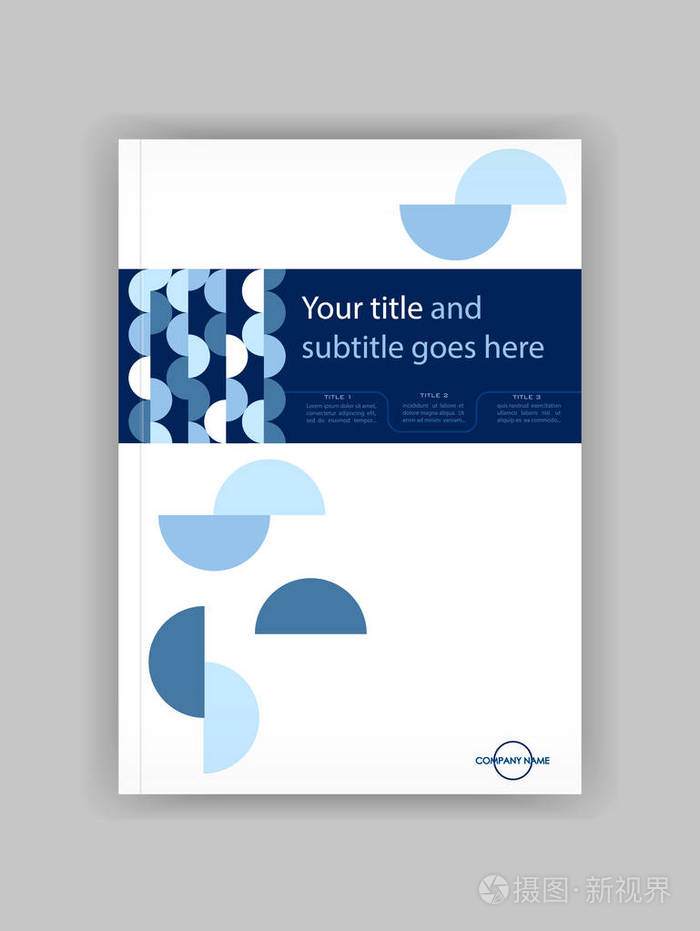 blue a4 商业书籍封面设计模板.适合投资组合