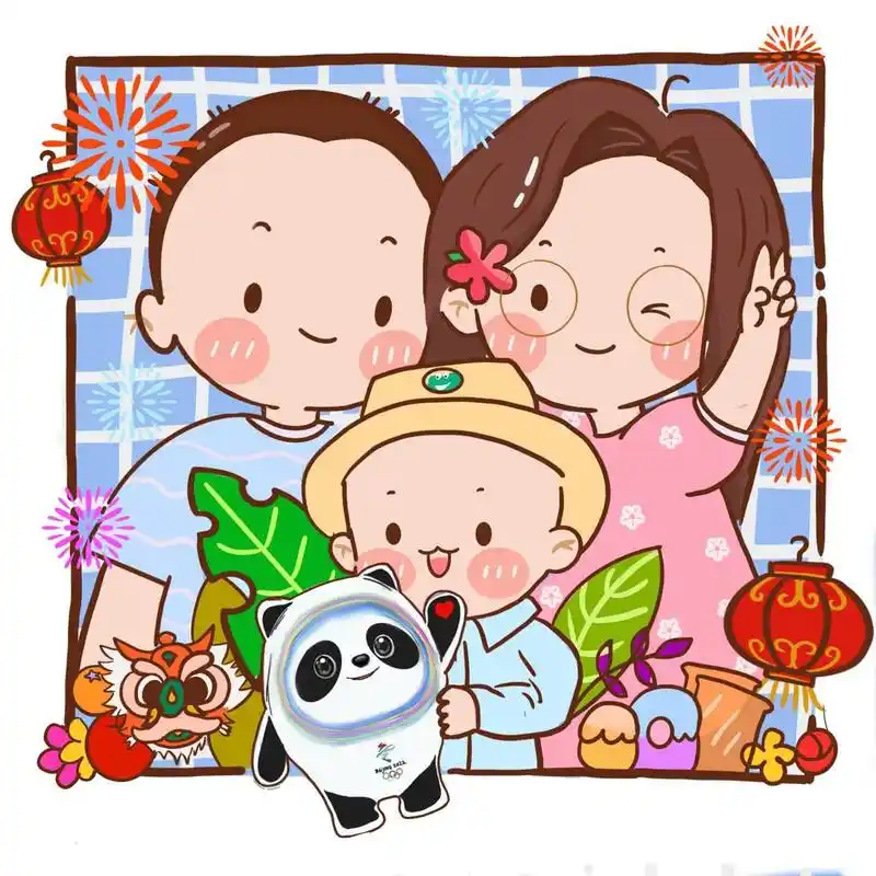 冰墩墩全家福 #冰墩墩简笔画 #冰墩墩全家福#冰墩墩真是太可 - 抖音