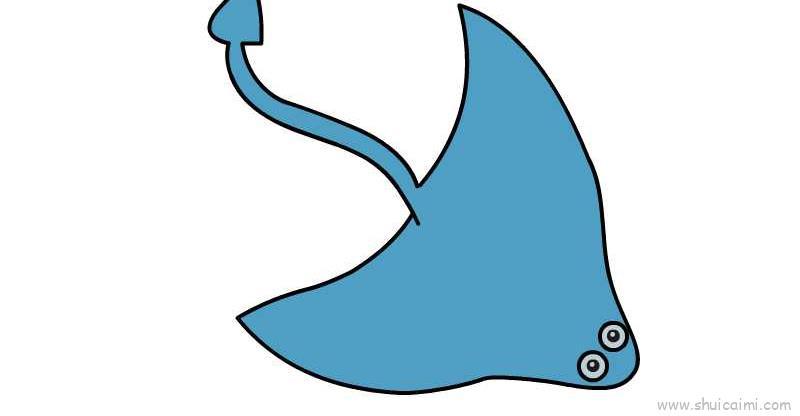 魔鬼鱼儿童画怎么画魔鬼鱼简笔画顺序
