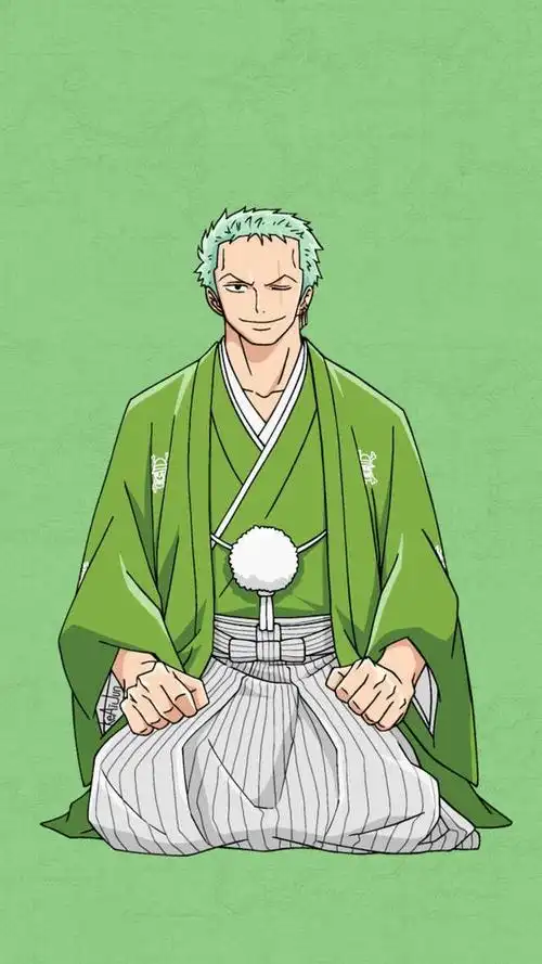 当草帽一伙穿上和服,山治索隆一身正气,娜美罗宾优雅迷人