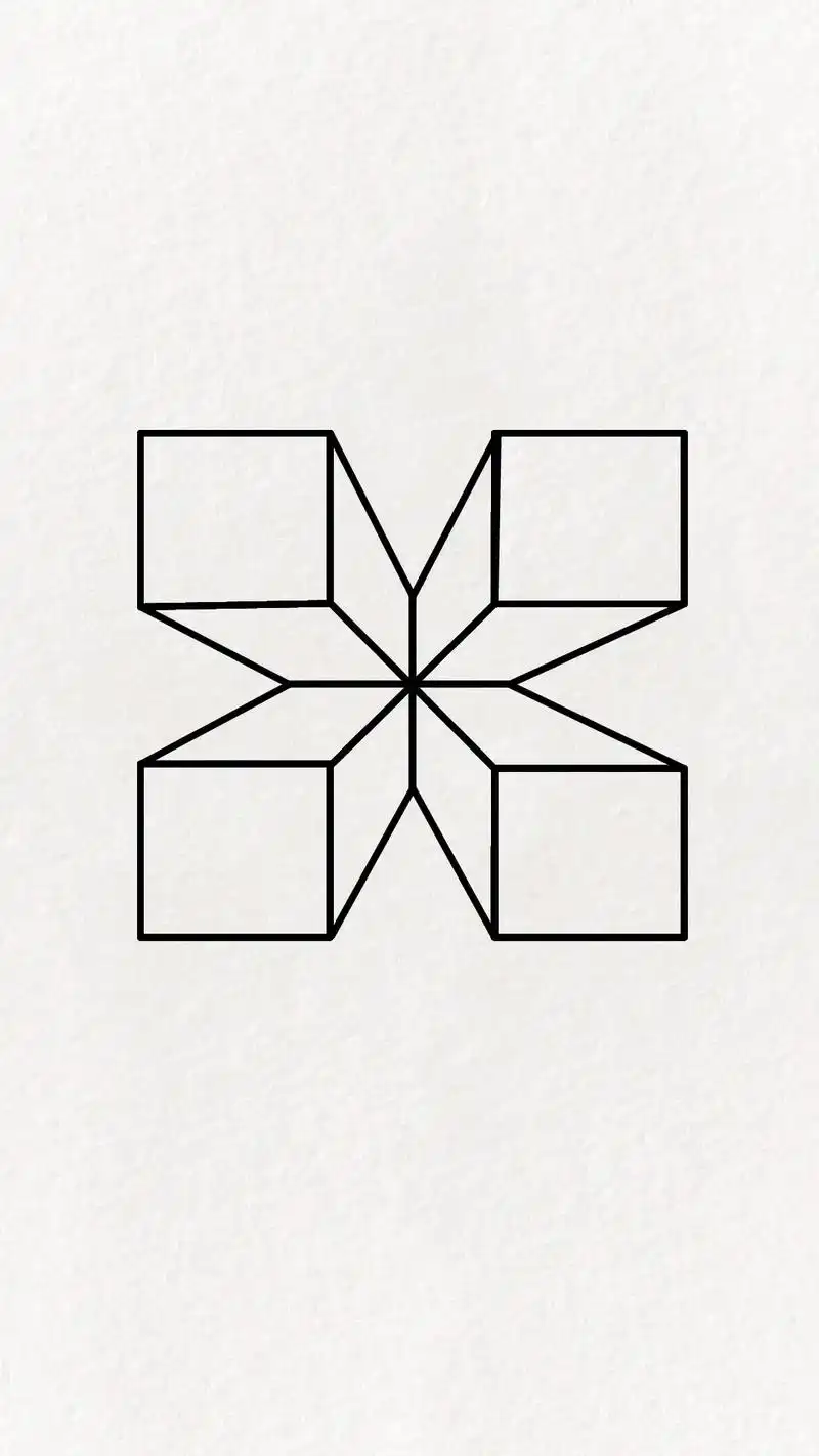 手绘一个立体3d的图形#简笔画 #一起学画画 #画画 #零基 - 抖音