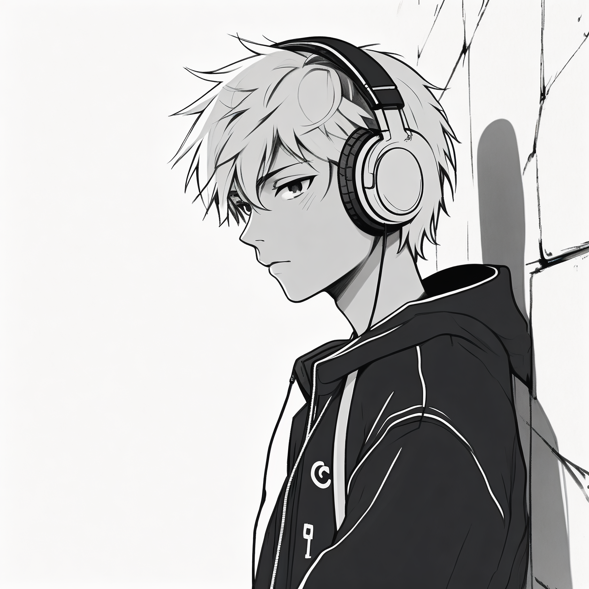 黑白动漫男生头像,氛围感拉满99 谁能拒绝这么好看的黑白动漫头像呢