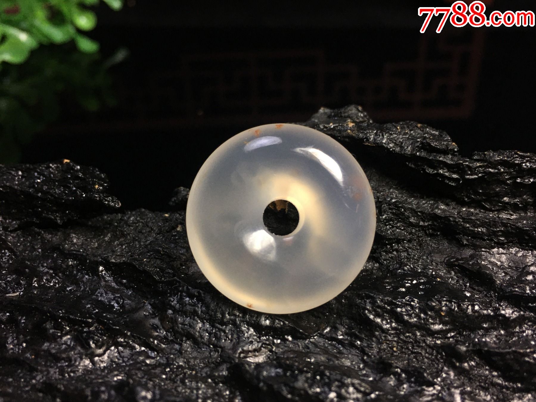 冰种水草玛瑙平安扣吊坠