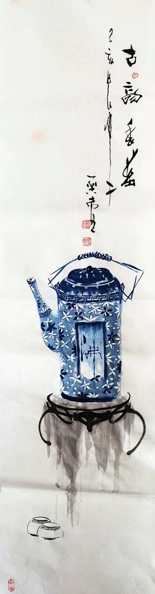 新时代杰出艺术家——张卫星茶壶禅意国画