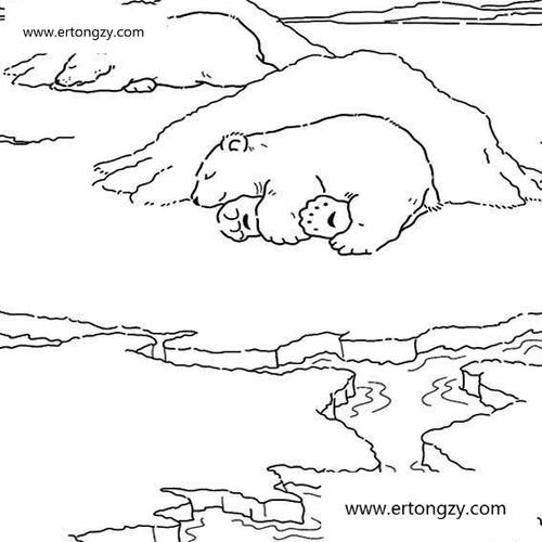 冰川简笔画大全风景简笔画大全北极风景简笔画大全儿童简笔画大全