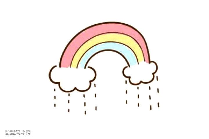 彩虹的简笔画卡通大图