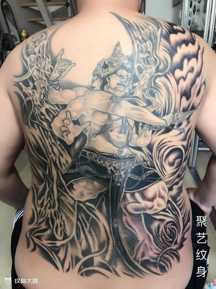 阿修罗_纹身图案手稿图片_郭磊的纹身作品集