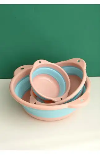 折叠脸盆塑料洗脸盆家用便携式小号旅行洗澡学生宿舍用洗脚大盆子