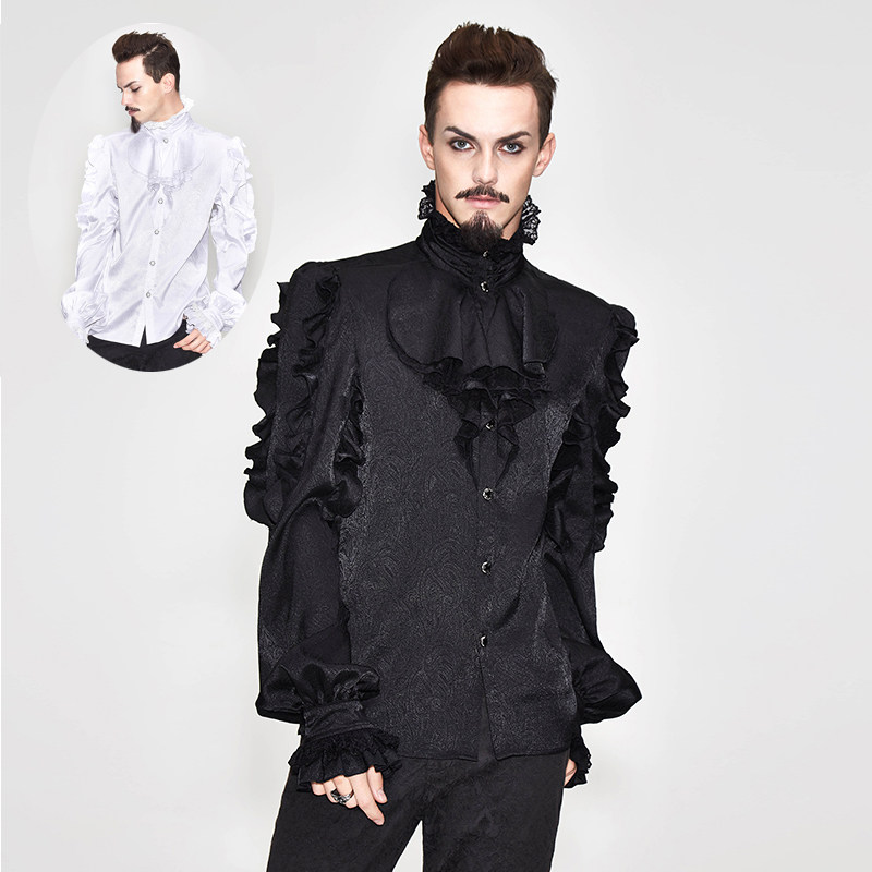 小破家devilfashion恶魔时尚男装复古哥特风宫廷贵族礼服衬衫