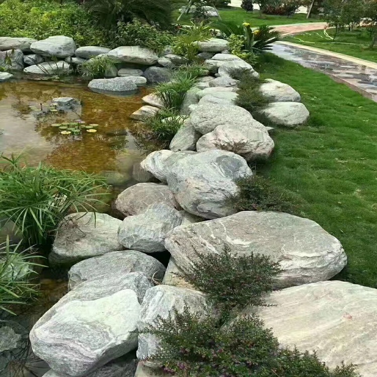 万吨景观石批发驳岸石泊岸石 假山驳岸石护坡石 河滩石 河岸护坡