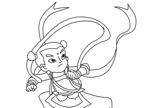 可爱的哪吒简笔画动漫人物简笔画