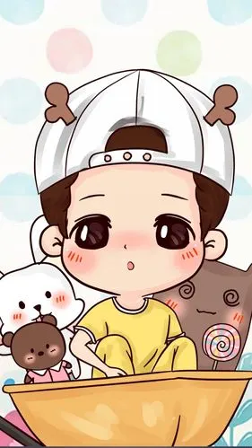 主题套图主屏锁屏壁纸插画鹿先森鹿晗