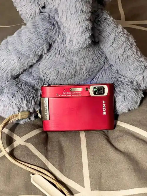 复古金属滑盖ccd相机sony t200,便携滑盖机,可触摸大屏幕,色彩复古