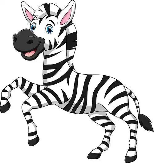 可爱的斑马卡通动物图片