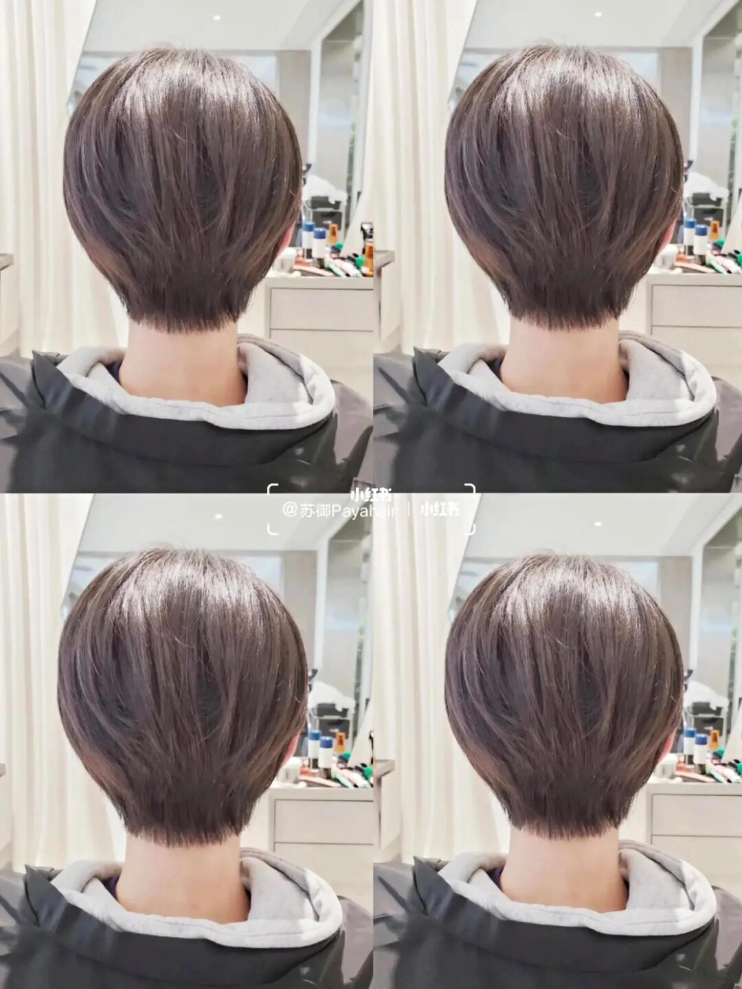 可甜可盐韩式超短发超好看的后脑勺喔