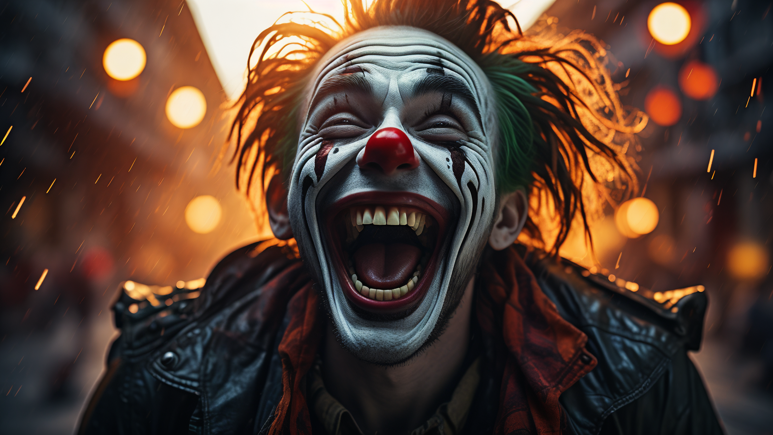 小丑的形象被刻画得淋漓尽致,仿佛要从屏幕里跳出来一样.