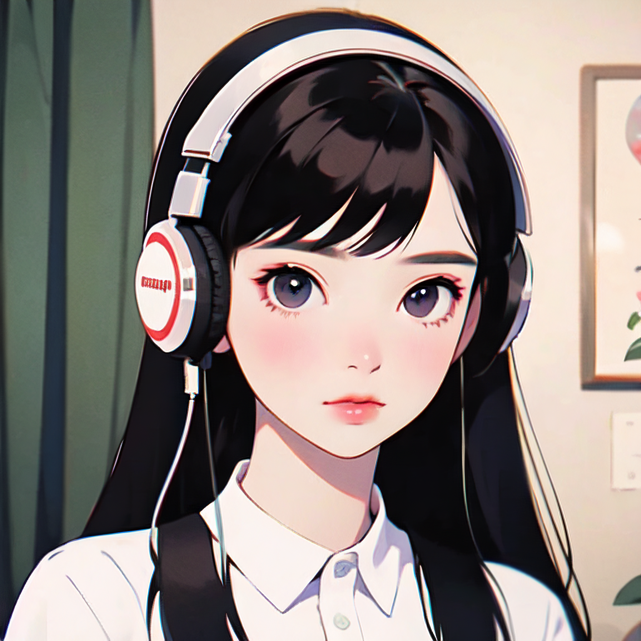 今天给大家分享一组戴耳机的女生头像,简直美到cry啊!