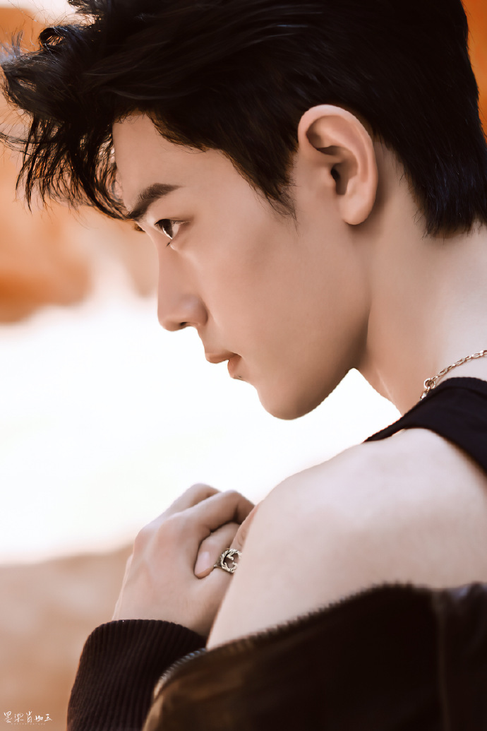 肖战的侧颜真的太绝了,棱角分明,五官精致,越放大越好看,果然是世首帅