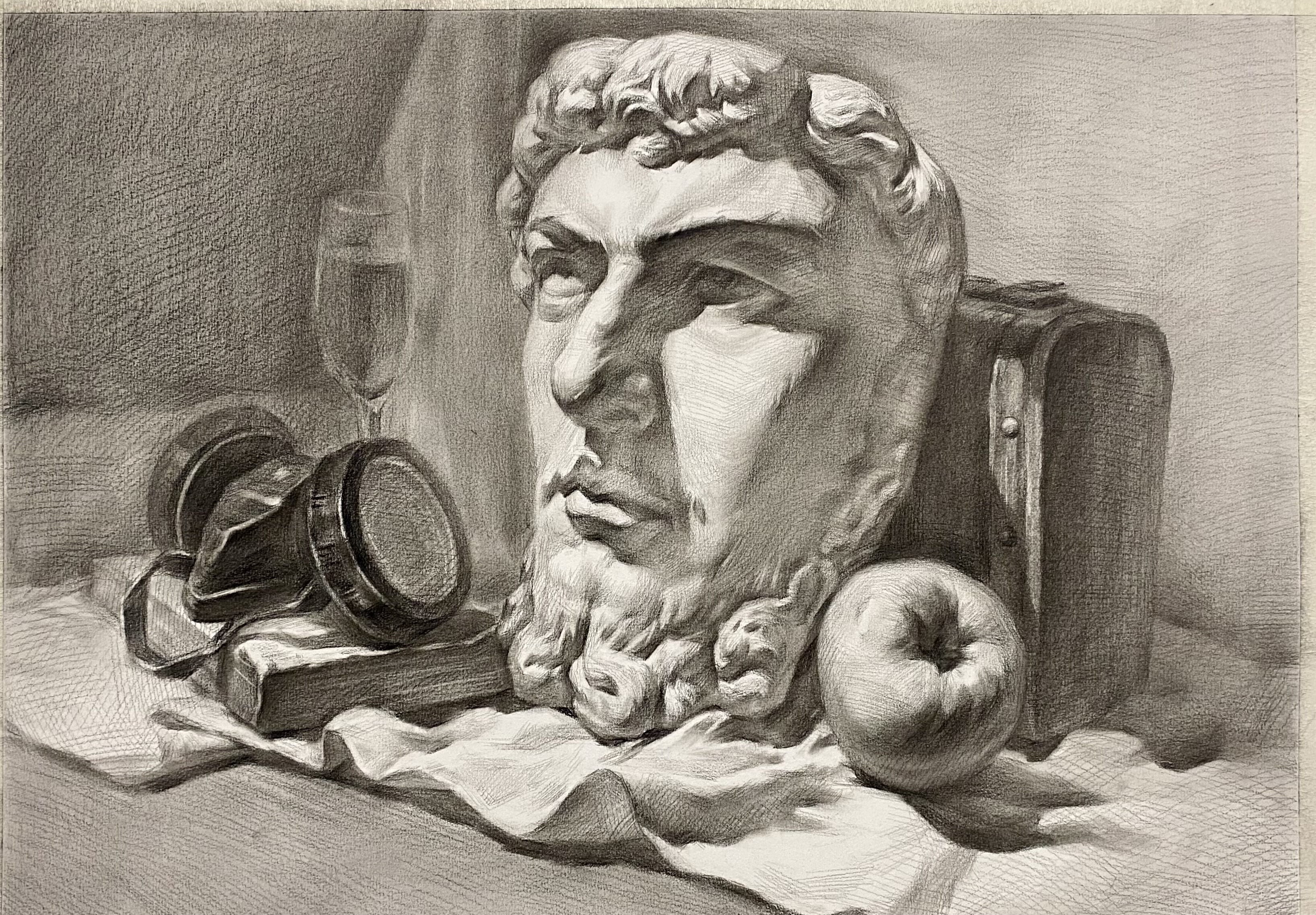 一张完整的素描静物步骤是什么样子的呢?