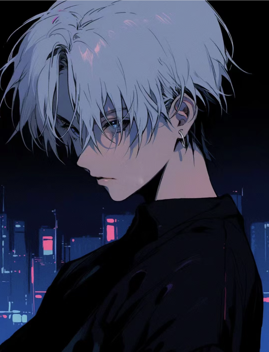 黑暗系画风的喜欢吗?#动漫头像# #二次元美图