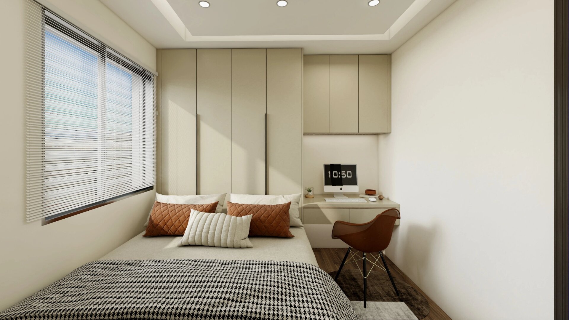 9平次卧 | 书桌 书柜 衣柜一体75解锁多功能 卧室太小.