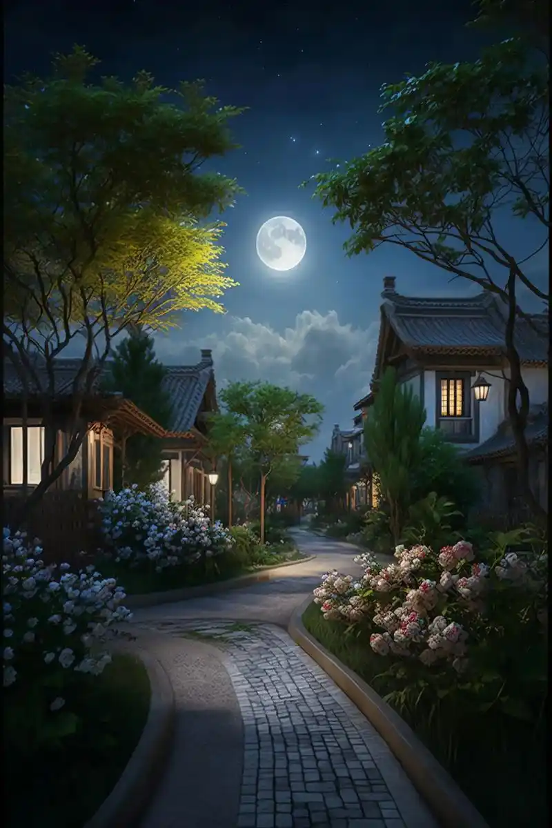 月光下的绝美风景,宁静而美丽,#意境 #图文伙伴计划#抖音图 - 抖音