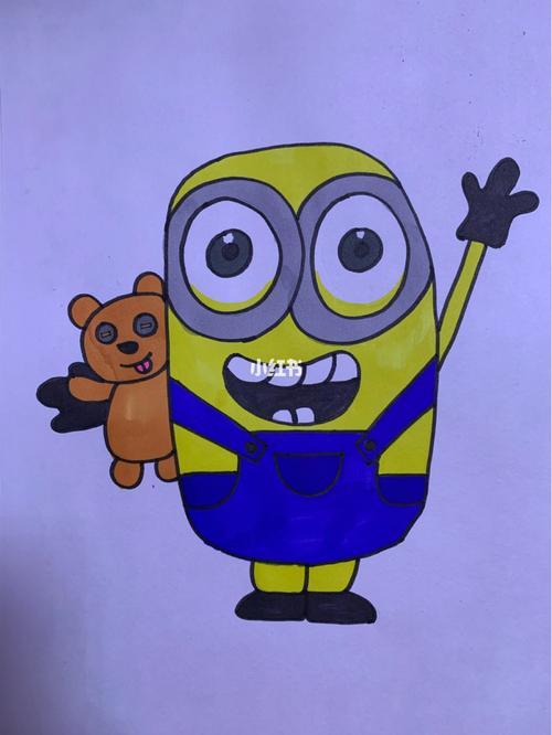 马克笔手绘简笔画教程小黄人