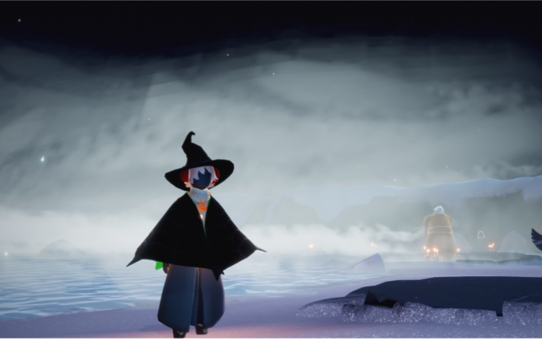 光遇共号三图毕业巫师围巾蜘蛛斗篷