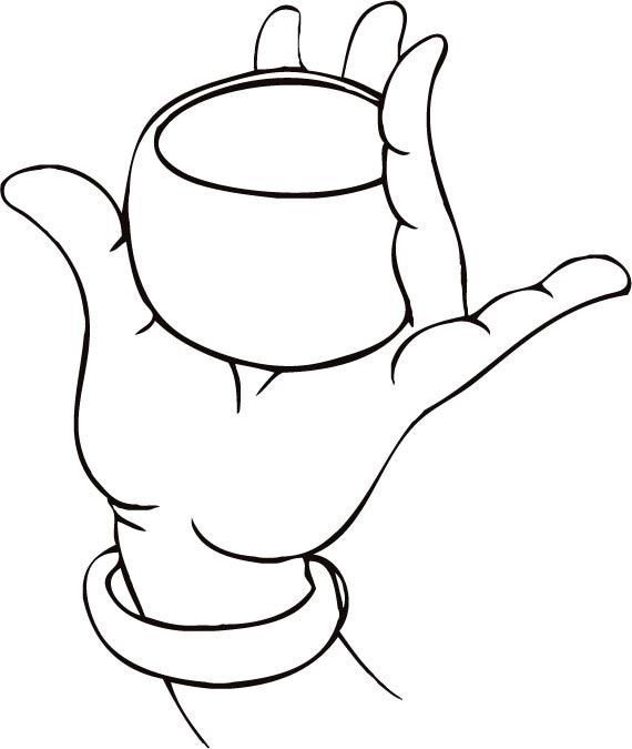 线描75种佛手画法摇身变佛系白描大师