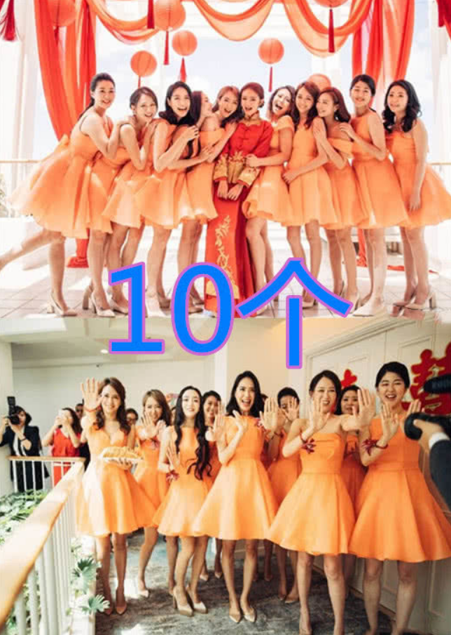 有种差距叫伴娘数量唐艺昕3个唐嫣4个而她有10个伴娘