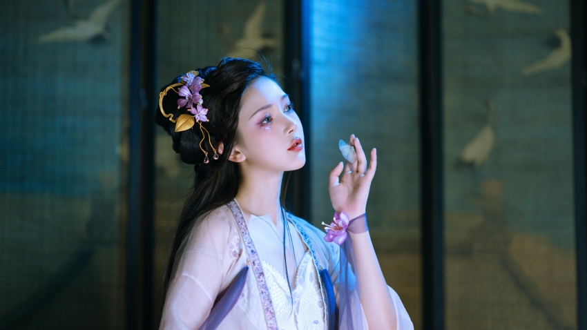 唯美古风美女4k电脑壁纸3840x2160