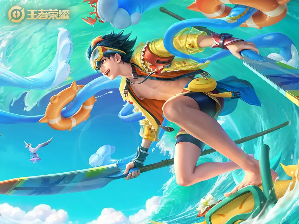 王者荣耀新版哪吒,搭配超帅皮肤,化身快乐风男plus!_技能_伤害_大招