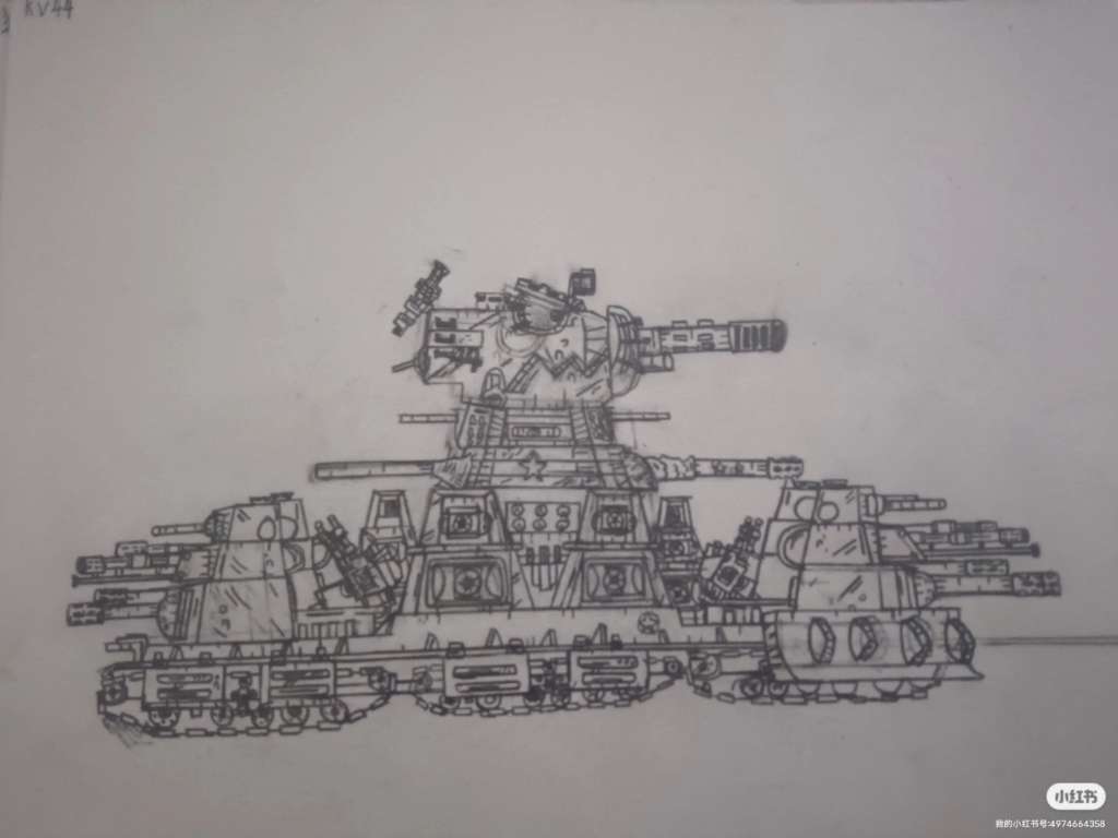 自己画的kv44在学校里画的费了两节课的时间