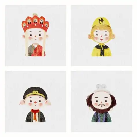 q版西游记手绘头像