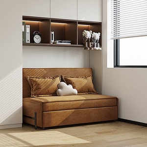 宜家阳台沙发床小户型卧室客厅两用多功能可折叠推拉伸缩科技布网