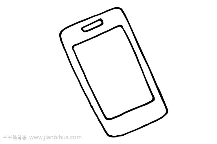 手机简笔画图片带颜色手机简笔画图片大全儿童简笔画画手机生活