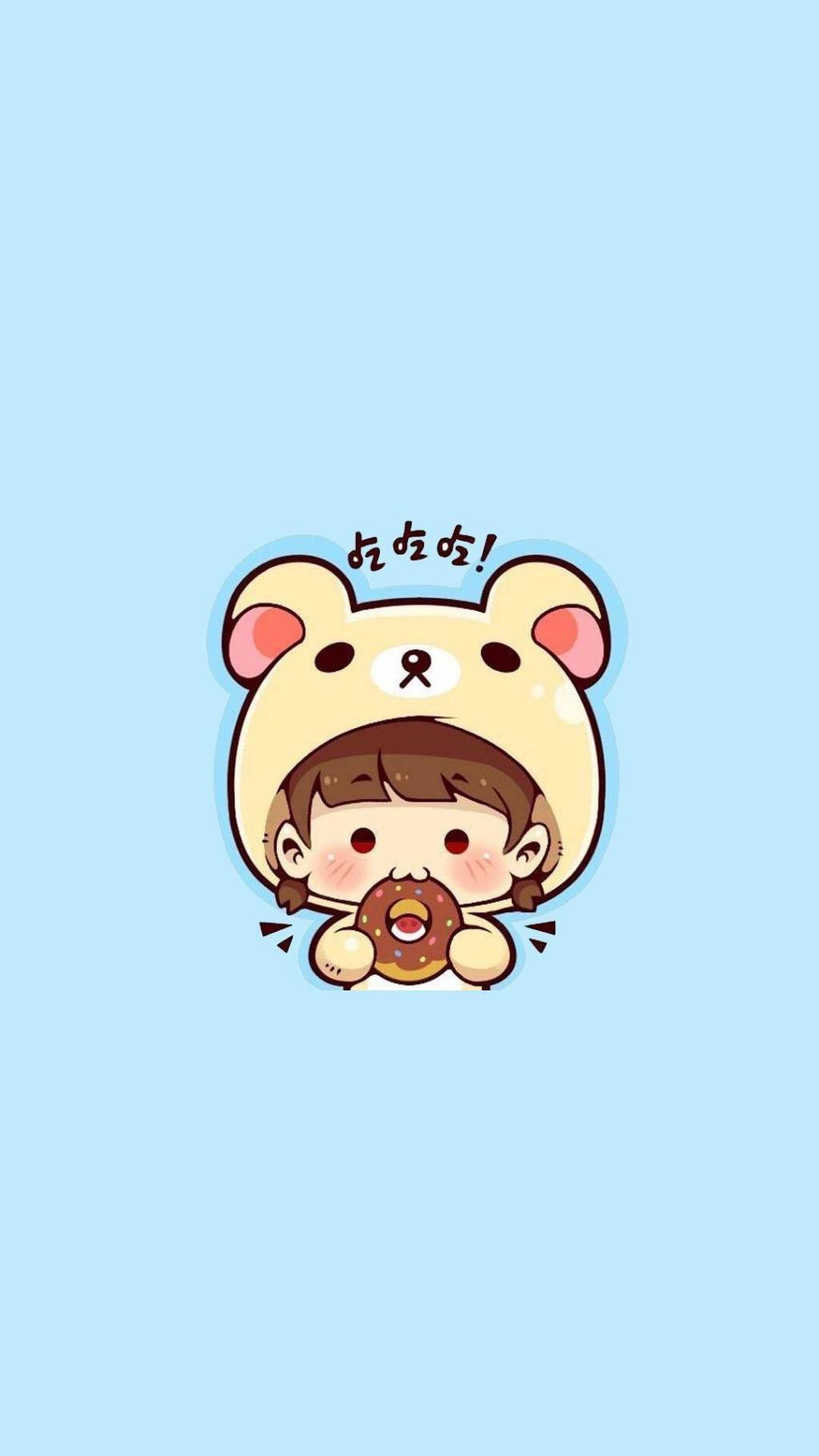 手绘可爱卡通锁屏