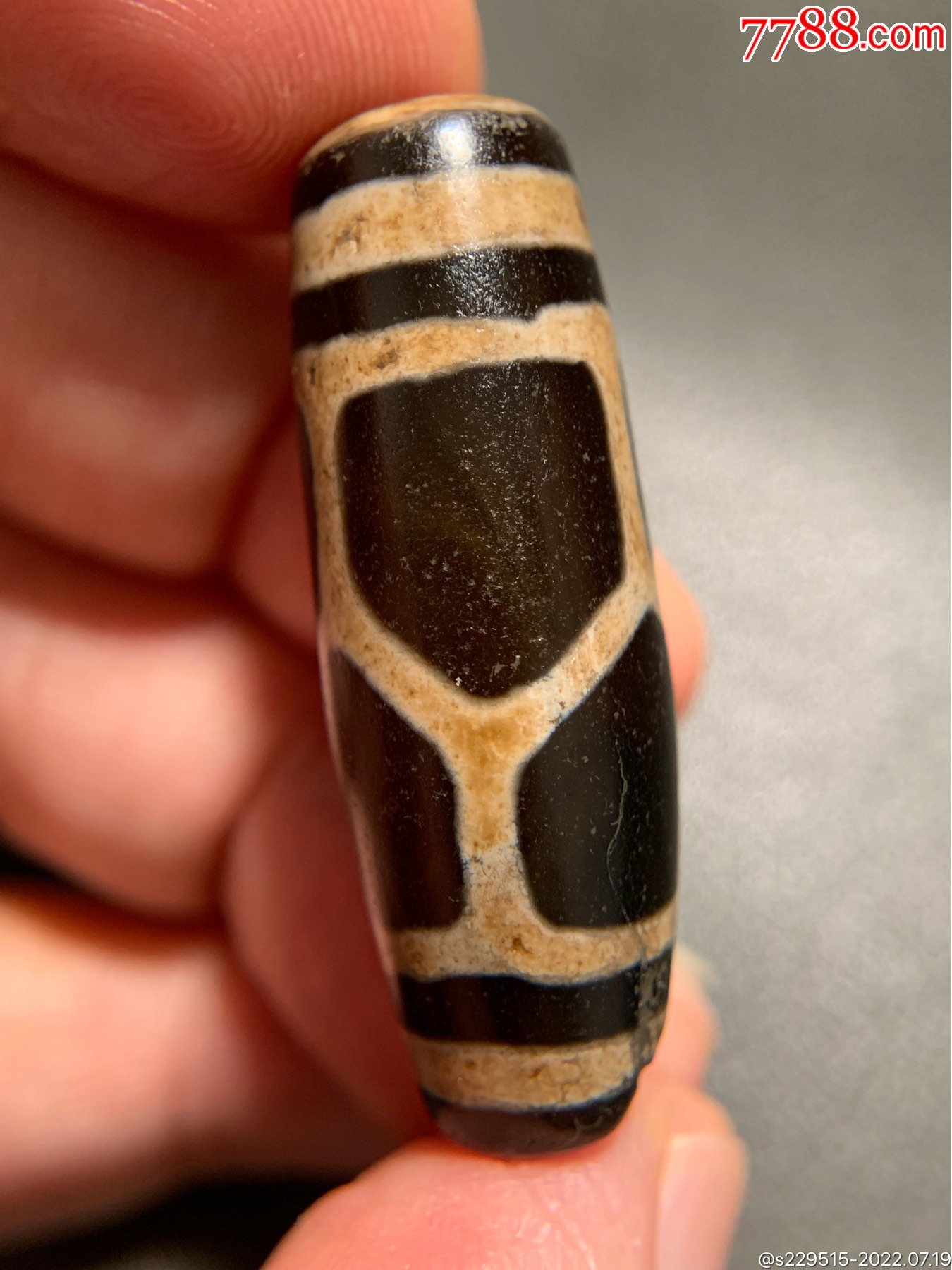 藏传六龟背寿天珠39*13.9毫米_价格46元_第1张