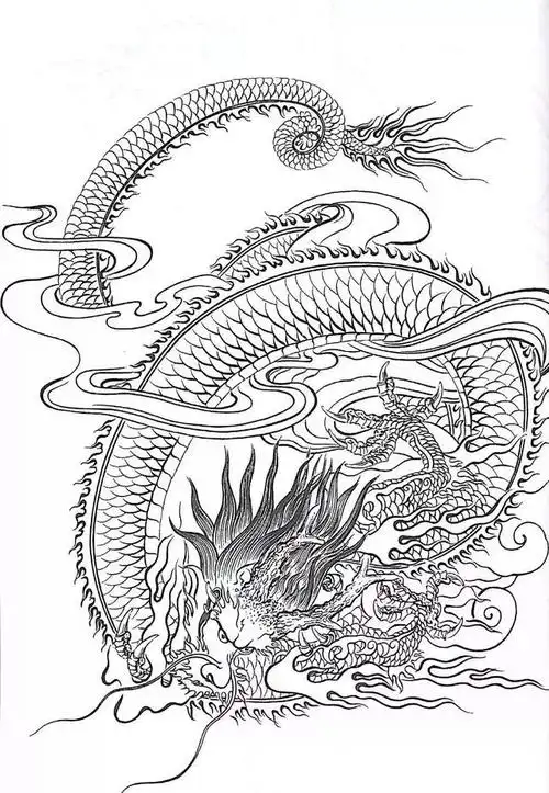 绝对好货 !88张工笔白描龙 ,张张精彩 !好图天天不断 !